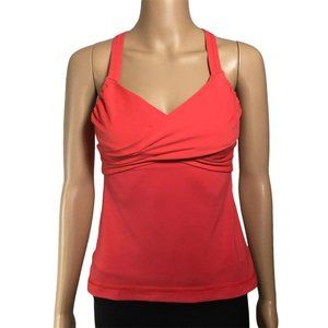 Lululemon Wrap It Up Tank - size 6 - Color Alarming